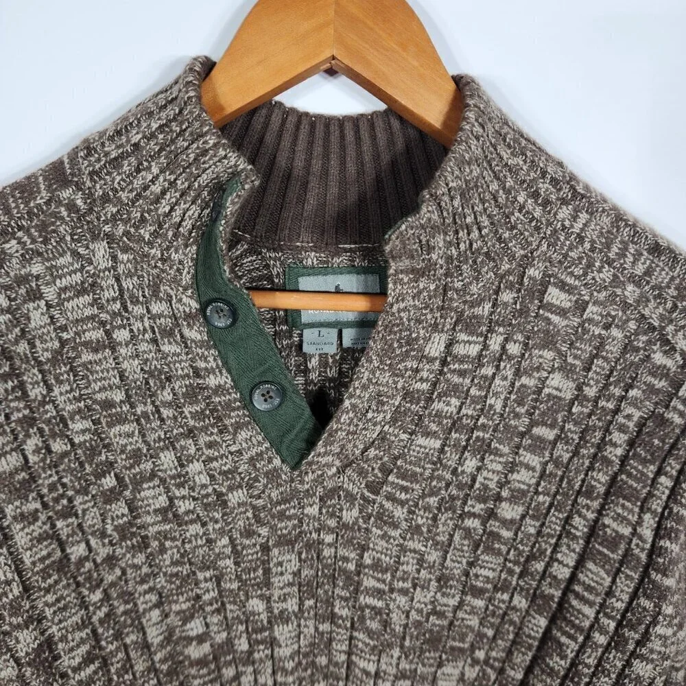 Royal Robbins 3 Button Tan/Brown Sweater Men's Large